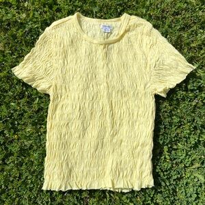 Urban Outfitters Yellow Smocked Top